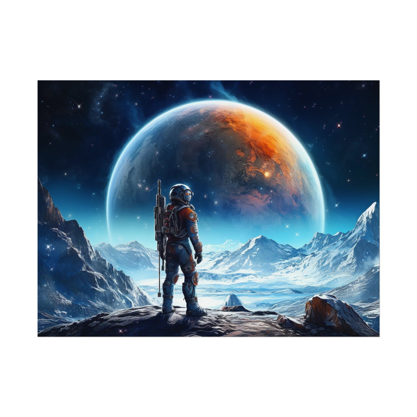 Einsamer Astronaut | Poster für Sci-Fi und Weltraum Fans