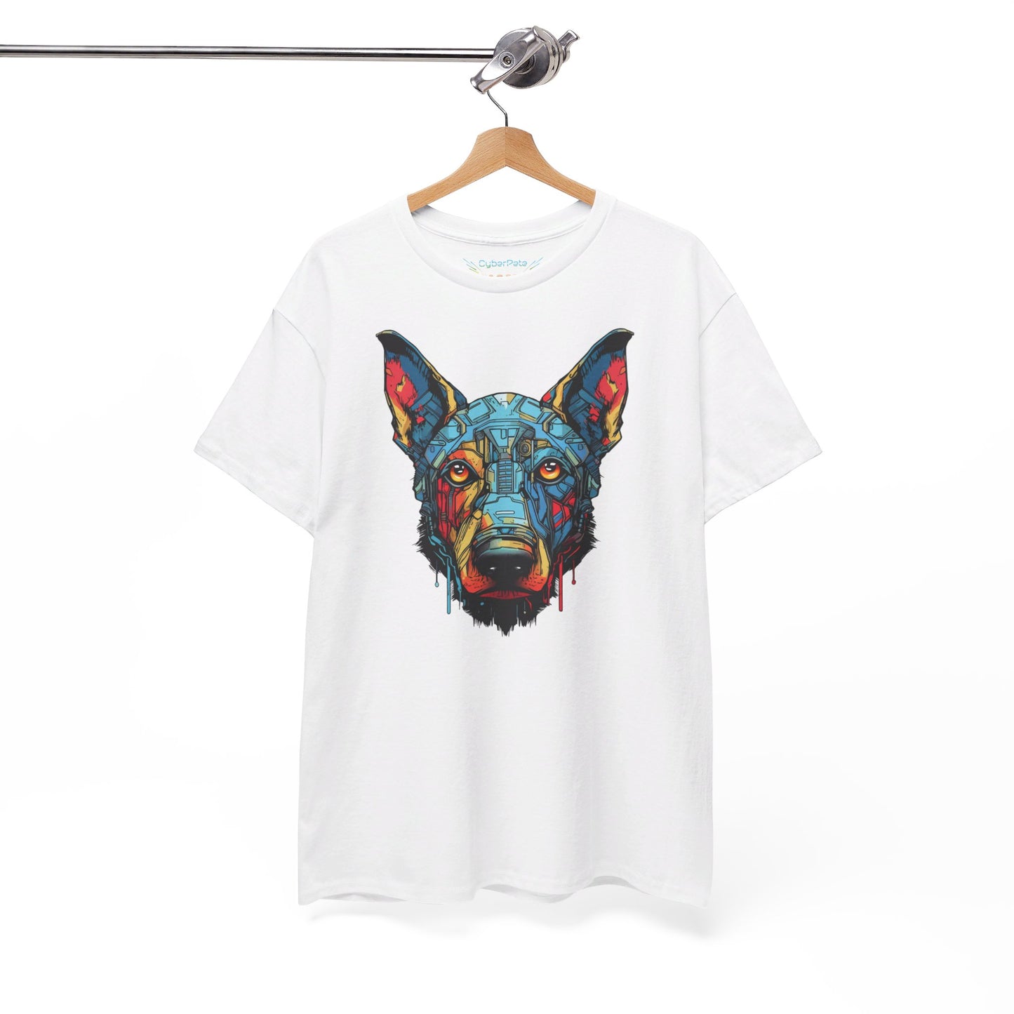 Colorful Robo Dog T-Shirt | T-shirt for sci-fi fans and dog lovers