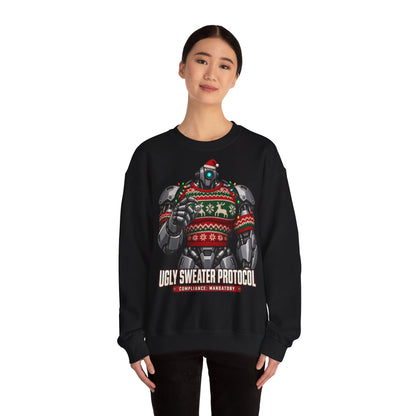Roboter-Weihnachtspullover Ugly Sweater Protocol | Für Technikfans