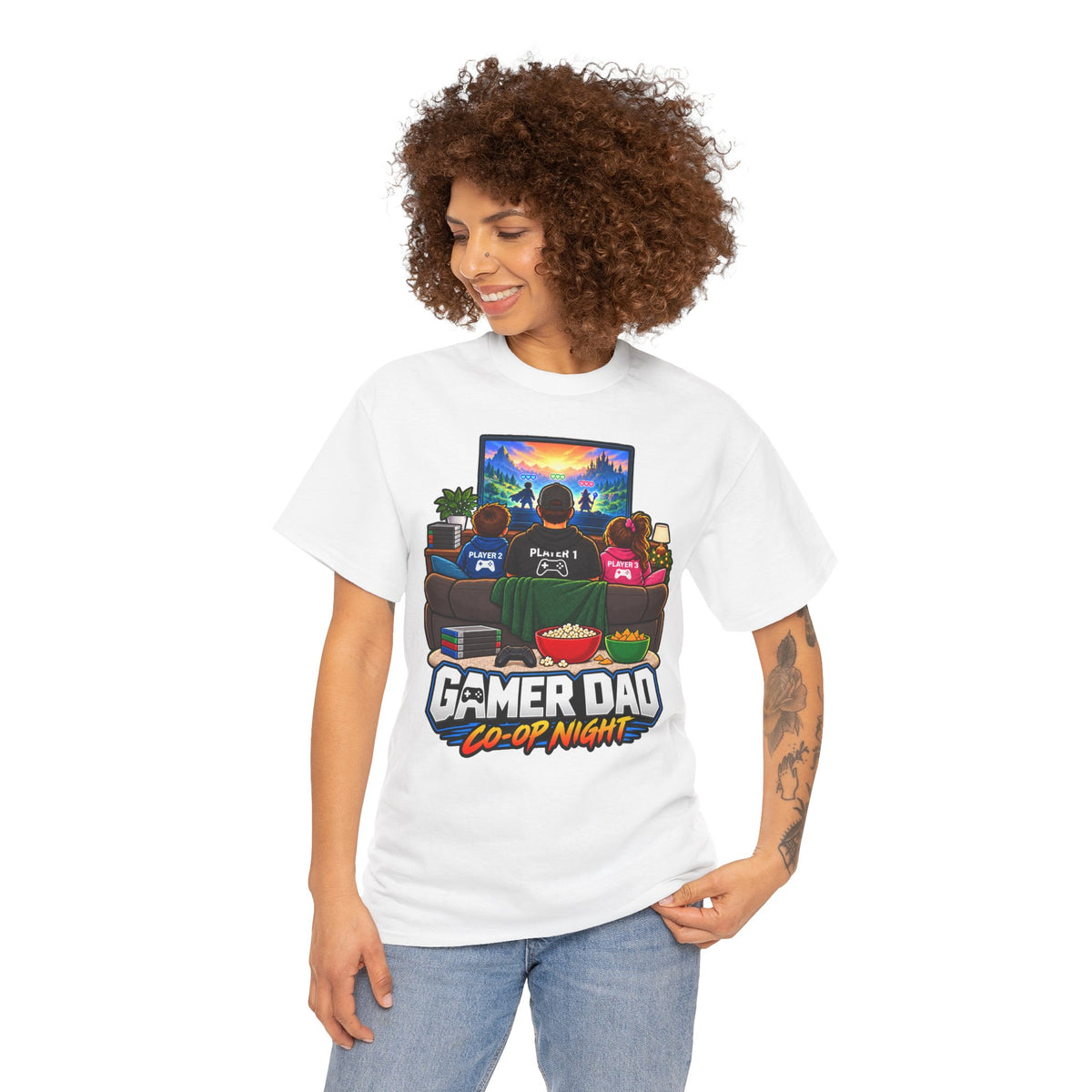 Gamer Dad Co-op Night T-Shirt | Geschenk für Papa von den Kindern