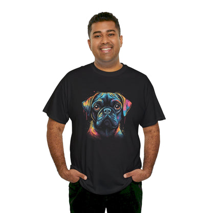 Retrowave Mops T-Shirt | T-Shirt für Retrowave und Hunde Fans