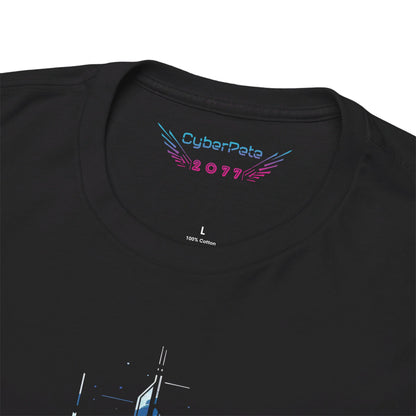 Cyberpunk Skyline T-Shirt | T-Shirt für Cyberpunk und Retrowave Fans