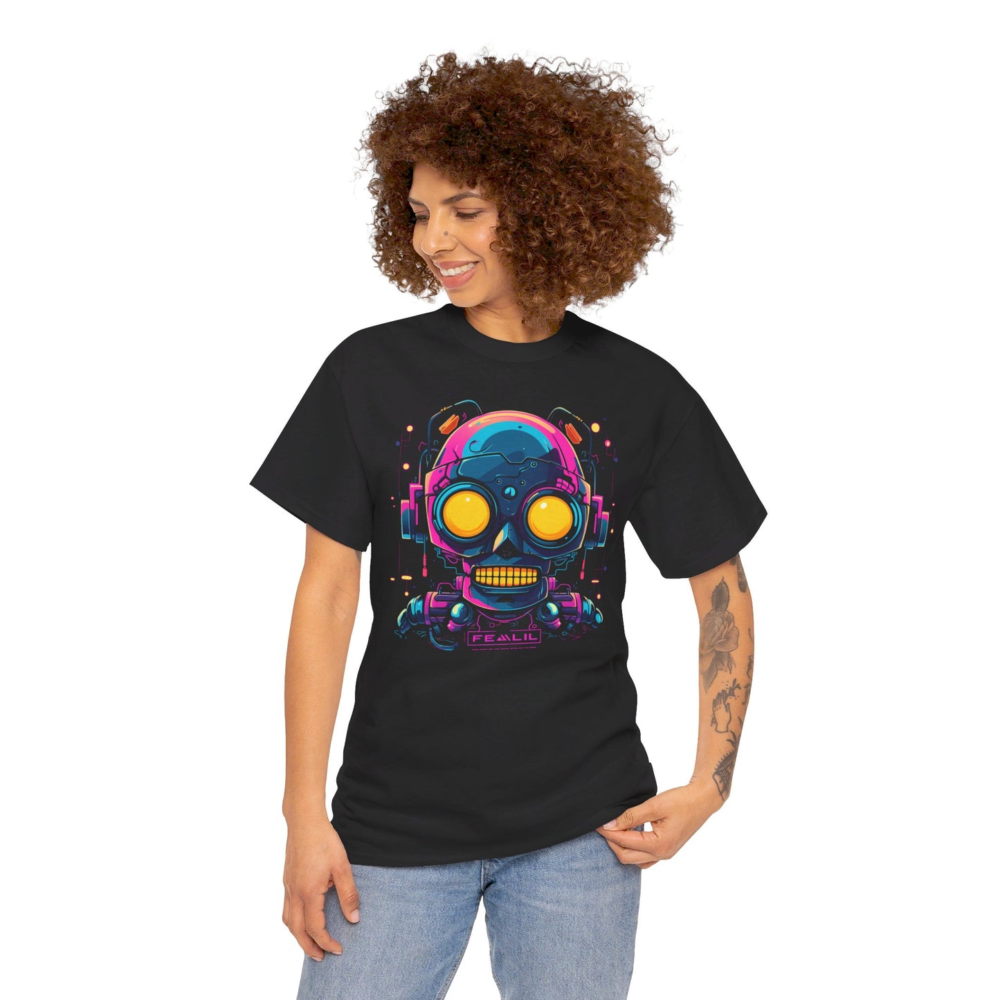 Retro Roboter T-Shirt | T-Shirt für Retrowave Fans