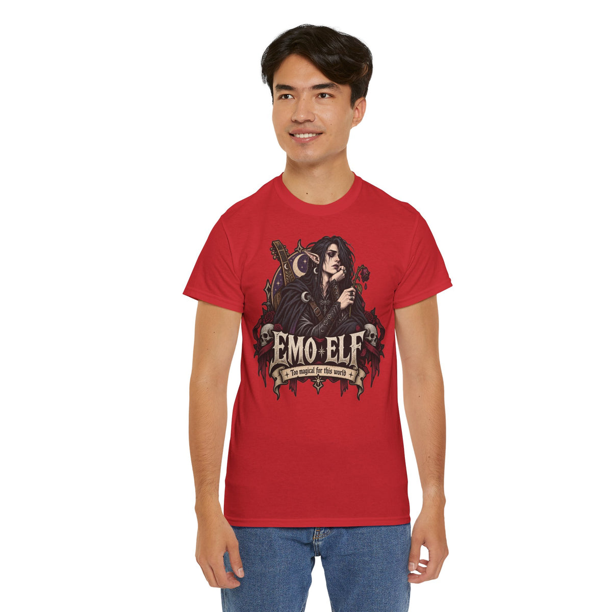 Emo Elf T-Shirt | Gothic-Geschenk für Emo- und Fantasy-Fans