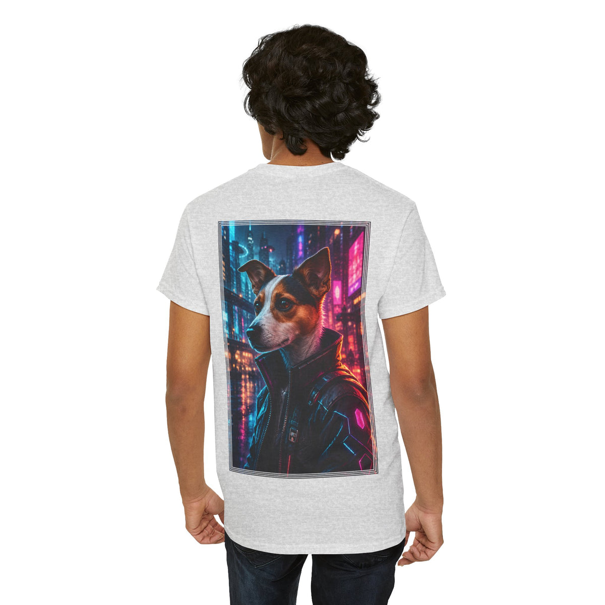 Jack Russell T-Shirt Cyberpunk | Geschenk für Hundebesitzer