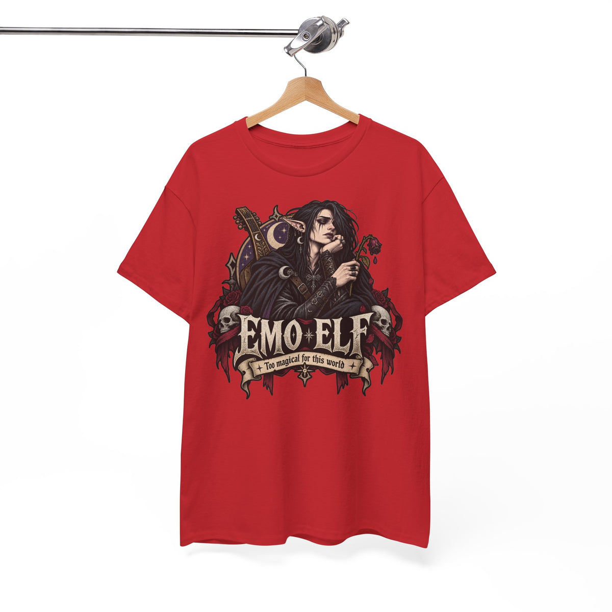 Emo Elf T-Shirt | Gothic-Geschenk für Emo- und Fantasy-Fans