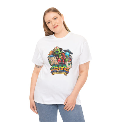 Alien Tourist T-Shirt | Urlaubs-Shirt für Ufo- und Sci-Fi-Fans