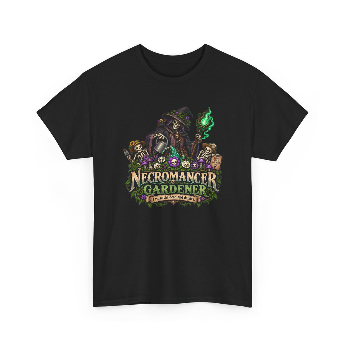 Necromancer Gardener T-Shirt | Lustiges Garten Shirt für Fantasy Fans