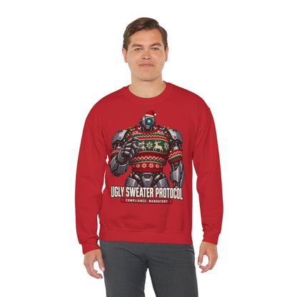 Roboter-Weihnachtspullover Ugly Sweater Protocol | Für Technikfans
