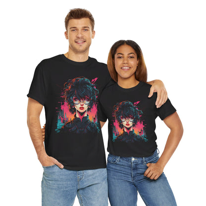 Retro Cyberpunk Anime Girl T-Shirt | T-Shirt für Cyberpunk und Anime Fans