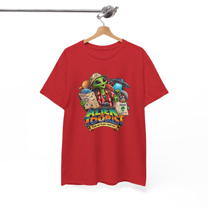 Alien Tourist T-Shirt | Urlaubs-Shirt für Ufo- und Sci-Fi-Fans