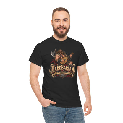 Bardbarian T-Shirt | Barbar mit Laute für Rollenspieler