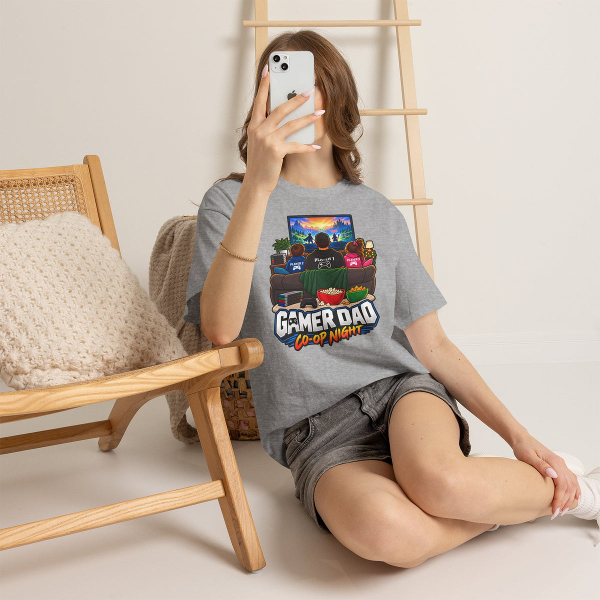 Gamer Dad Co-op Night T-Shirt | Geschenk für Papa von den Kindern