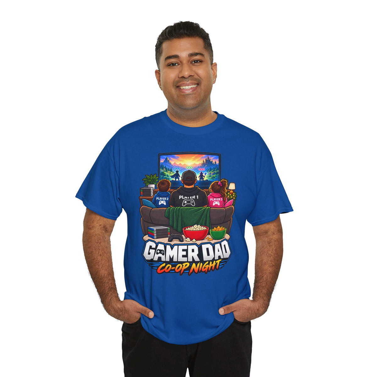 Gamer Dad Co-op Night T-Shirt | Geschenk für Papa von den Kindern