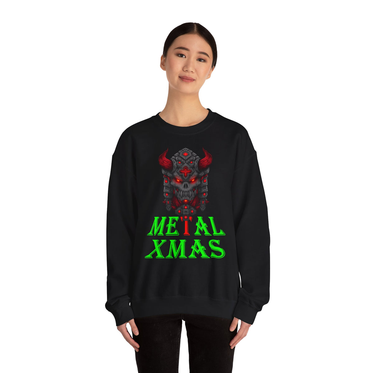 Metal Xmas Weihnachtspullover Schwarz | Geschenk für Metal-Fans