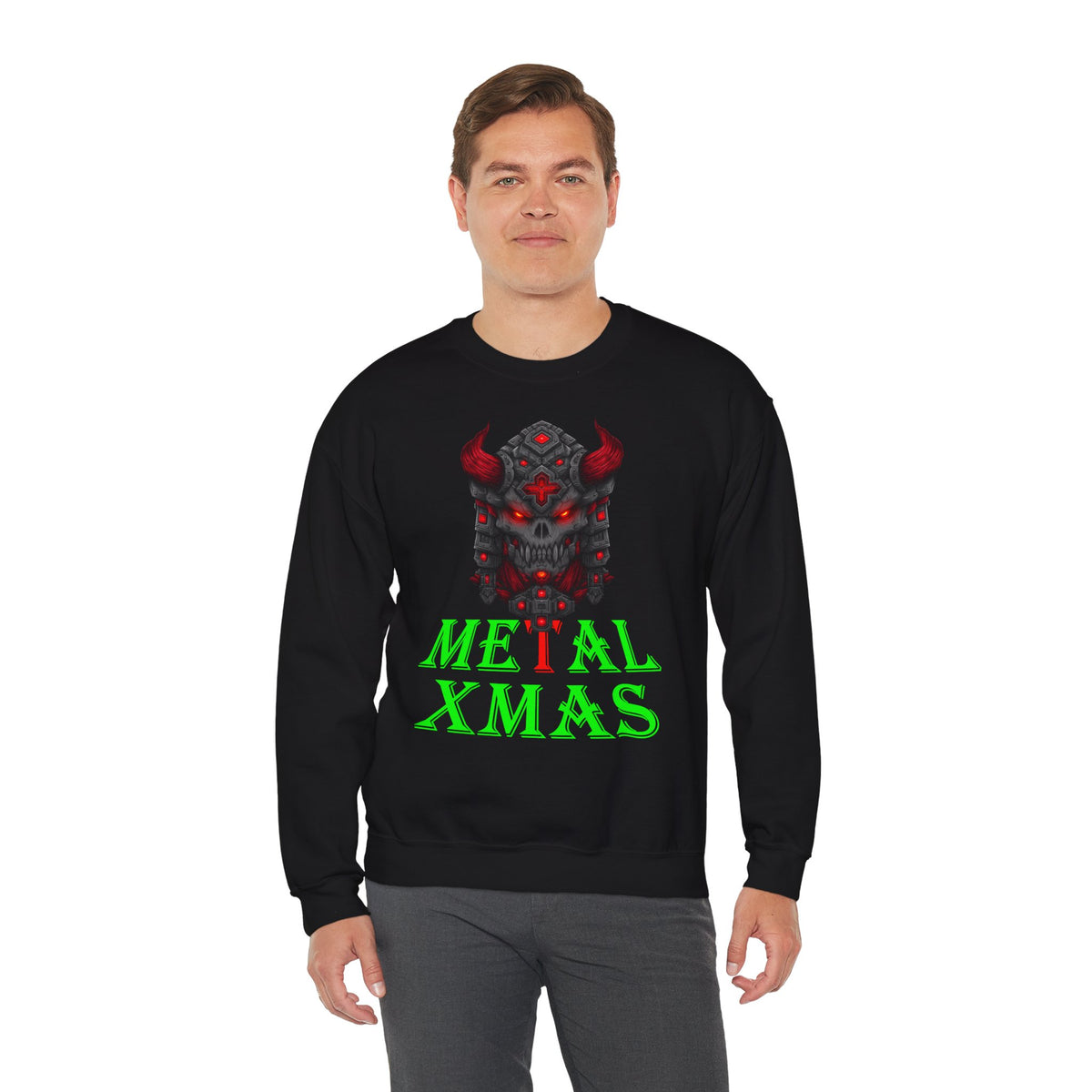 Metal Xmas Weihnachtspullover Schwarz | Geschenk für Metal-Fans