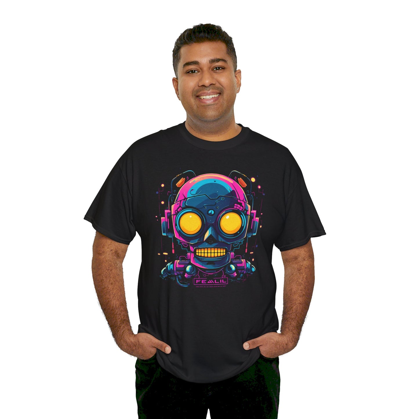 Retro Roboter T-Shirt | T-Shirt für Retrowave Fans