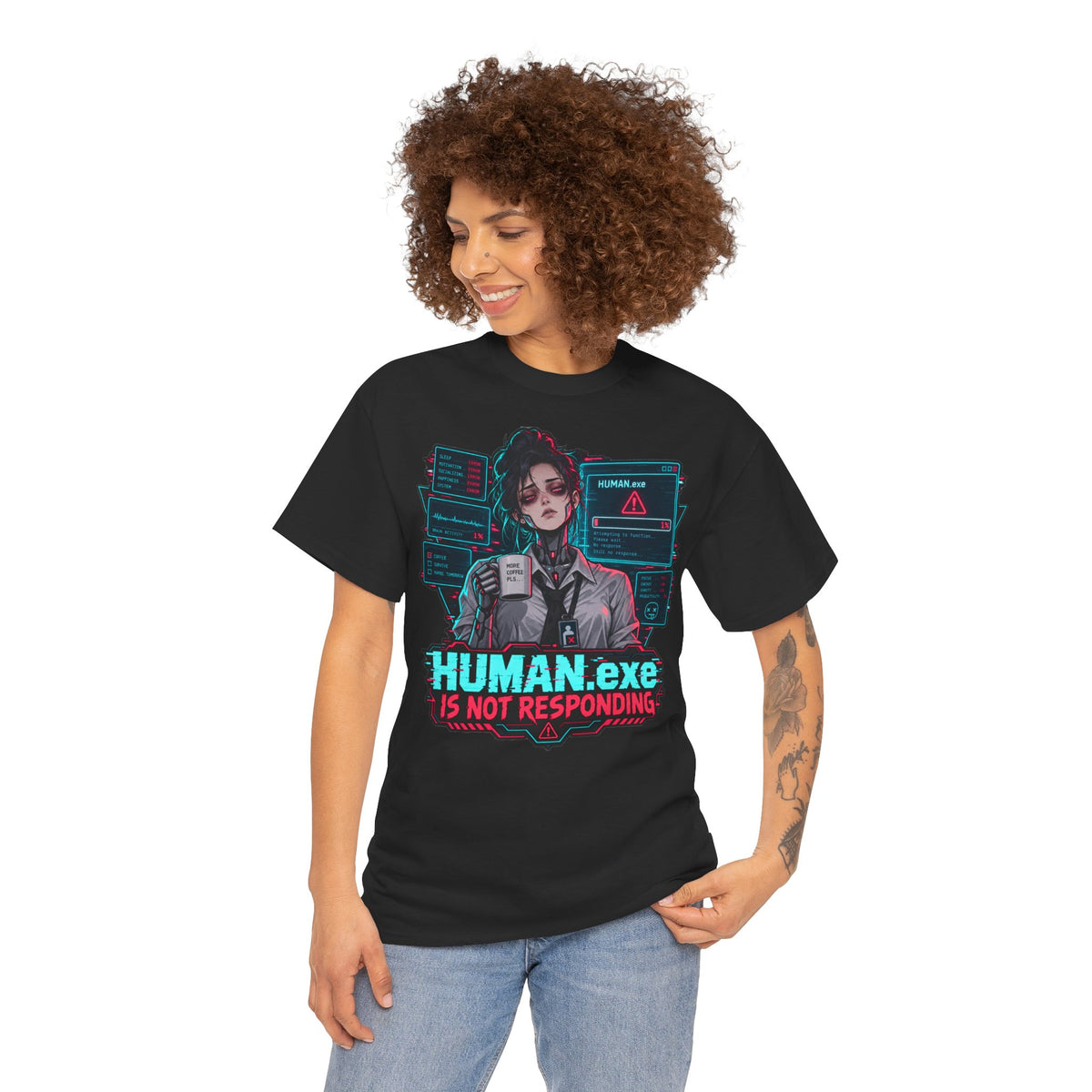 HUMAN.exe T-Shirt | Lustiges Geschenk für Büro und Kollegen