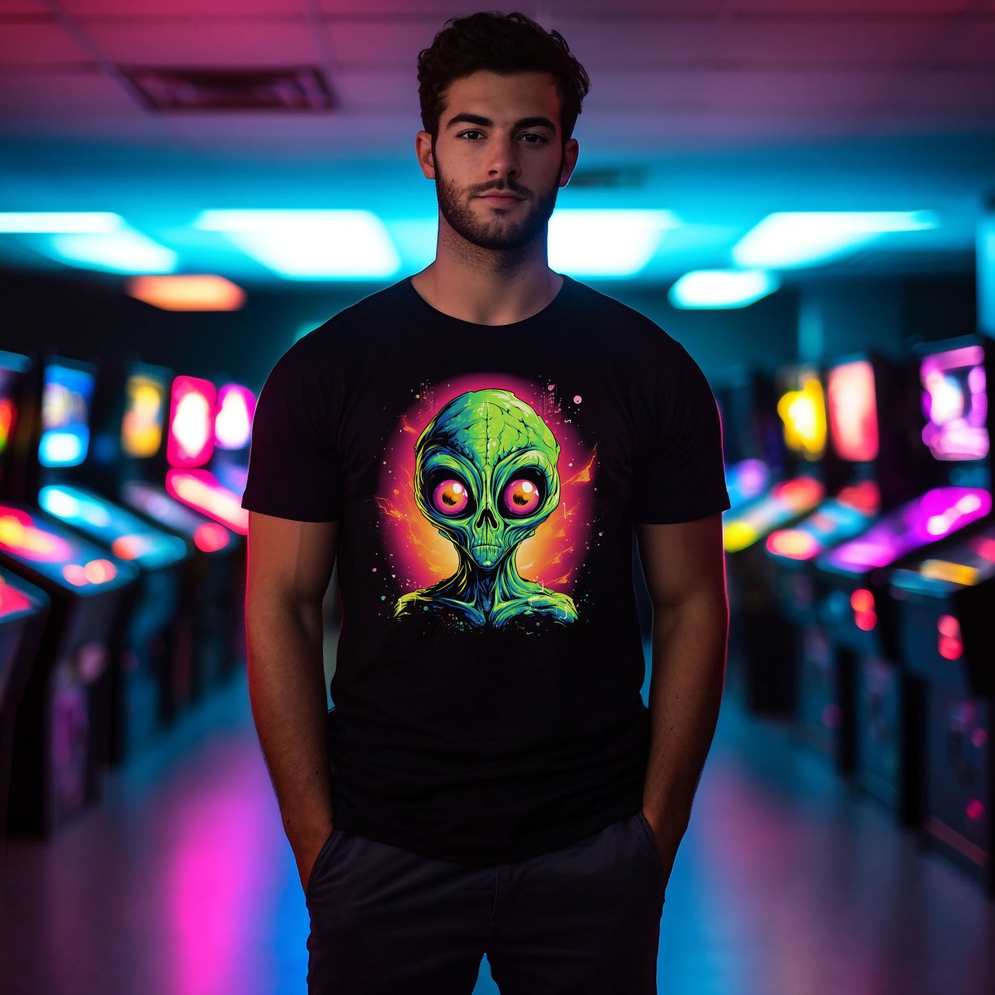 Grimmiges Alien T-Shirt | T-Shirt für Sci-Fi Fans