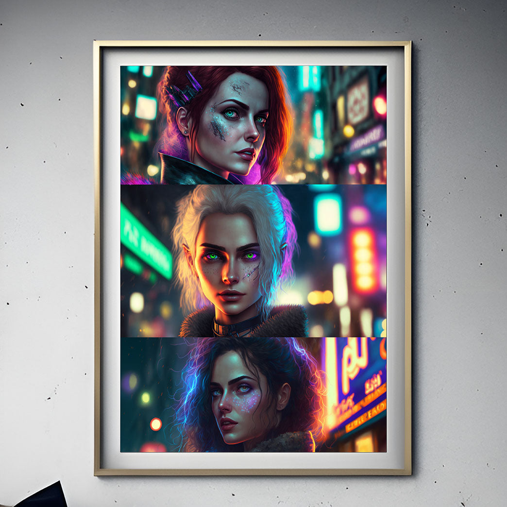 Cyberpunk Poster | Sorceresses in Night City