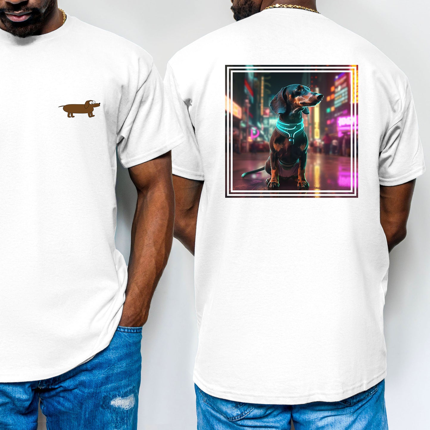 Cyberpunk Dackel T-Shirt | T-Shirt für Cyberpunk- und Hundefans