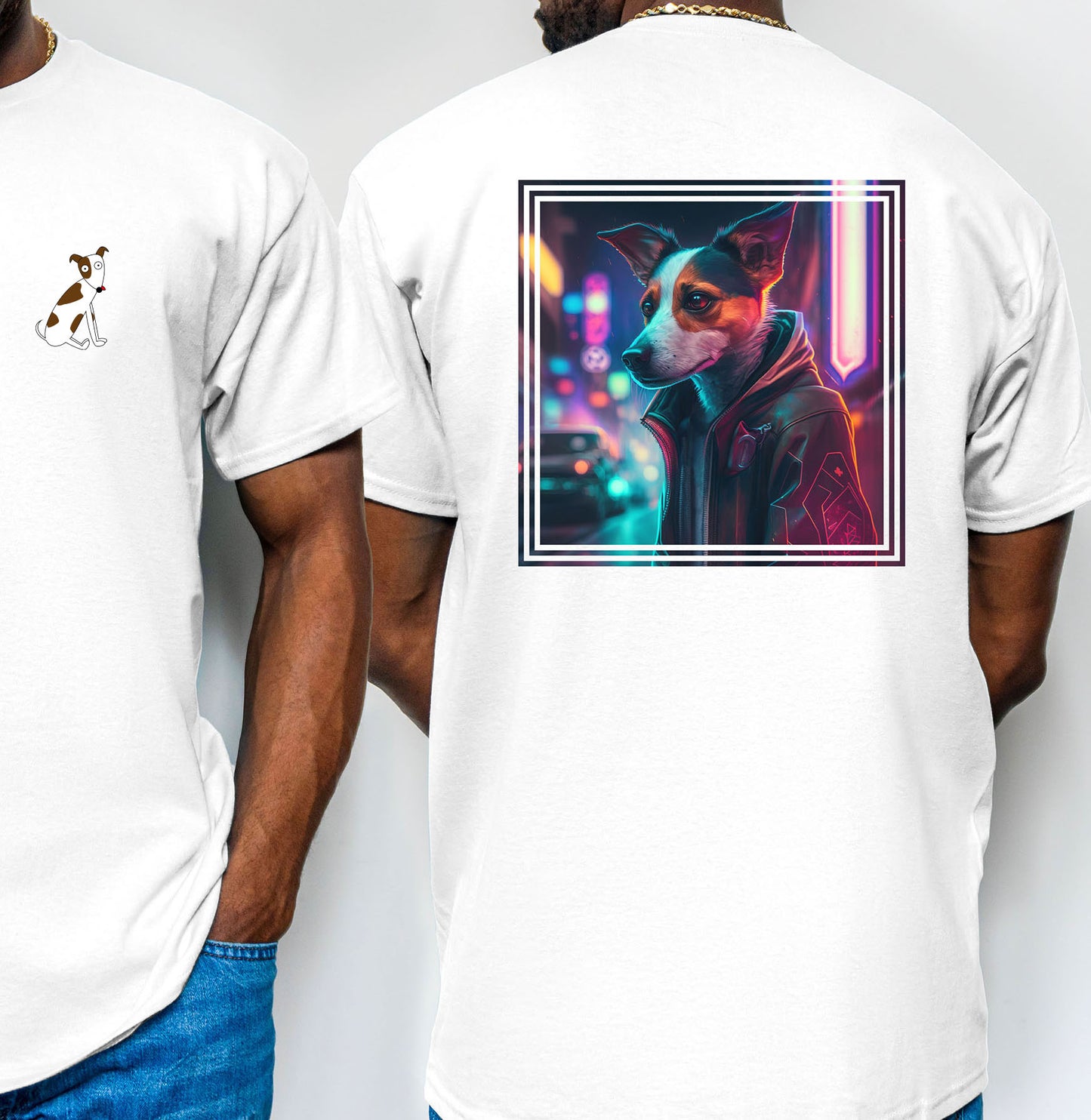 Cyberpunk Jacky T-Shirt | Jack Russell Terrier T-Shirt