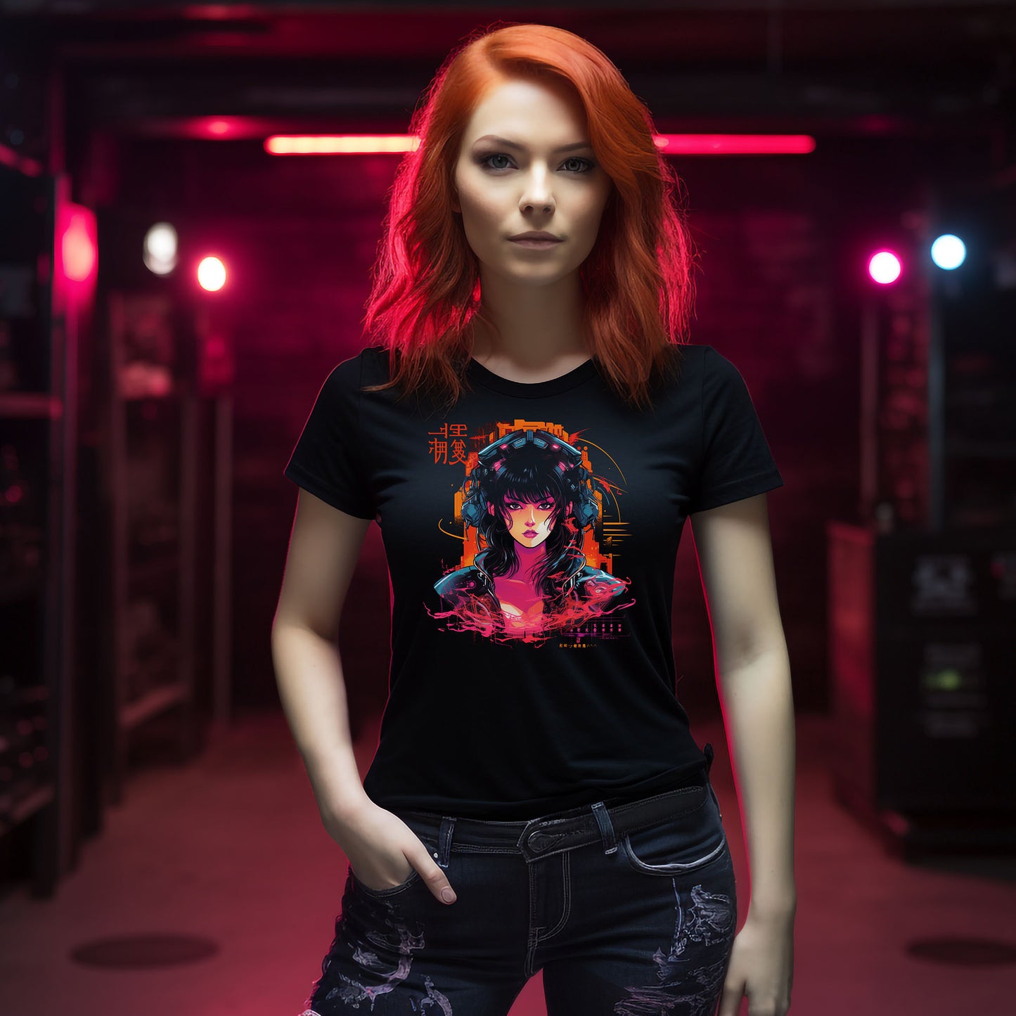 80s Cyberpunk Anime T-Shirt | Cyberpunk T-Shirt für Frauen