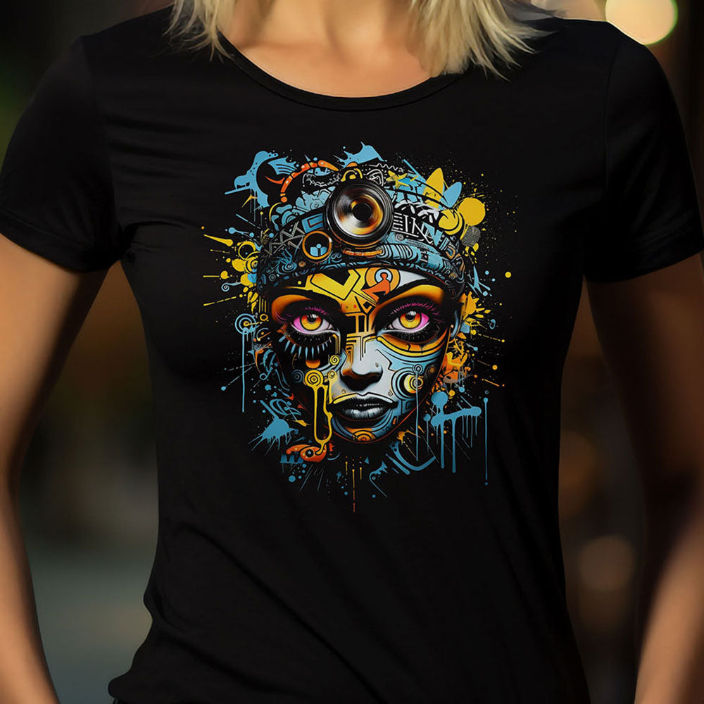 Graffiti Girl T-Shirt | Urbanes Street Art T-Shirt