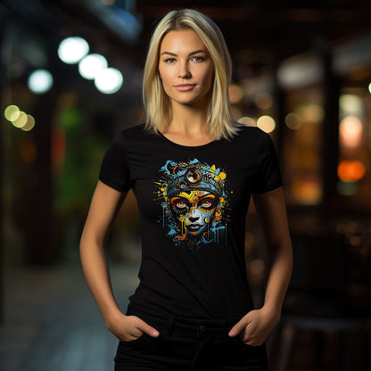 Graffiti Girl T-Shirt | Urbanes Street Art T-Shirt