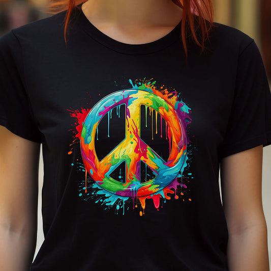 Regenbogen Peace T-Shirt | T-Shirt für Graffiti Fans und Friedensbotschafter