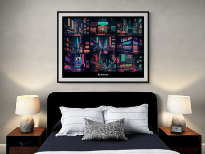 Neo Tokyo 01/2077 Poster | Cyberpunk Pixel Art Poster