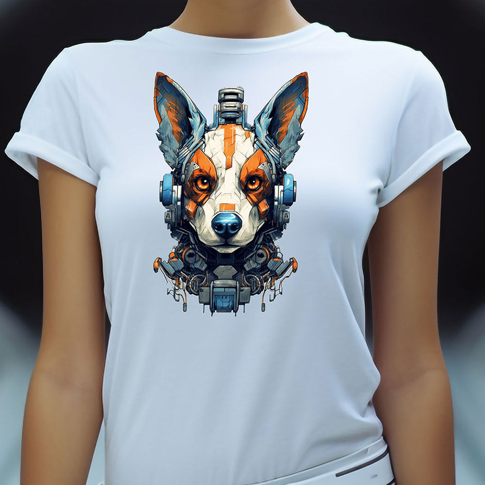 Roboter Hund T-Shirt | Sci-Fi T-Shirt für Frauen