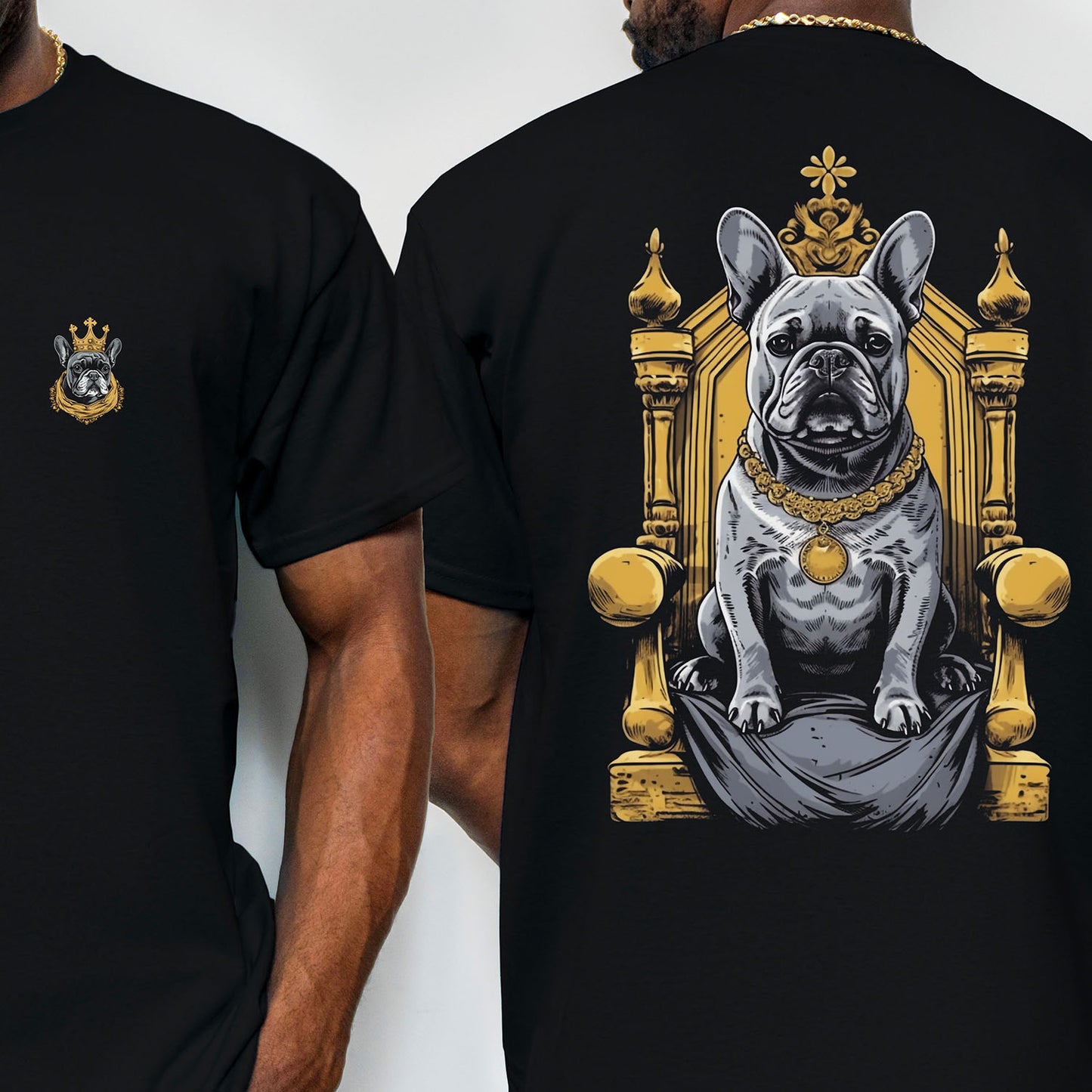 Royal Frenchie T-Shirt | Königliche Französische Bulldogge T-Shirt - CyberPete2077