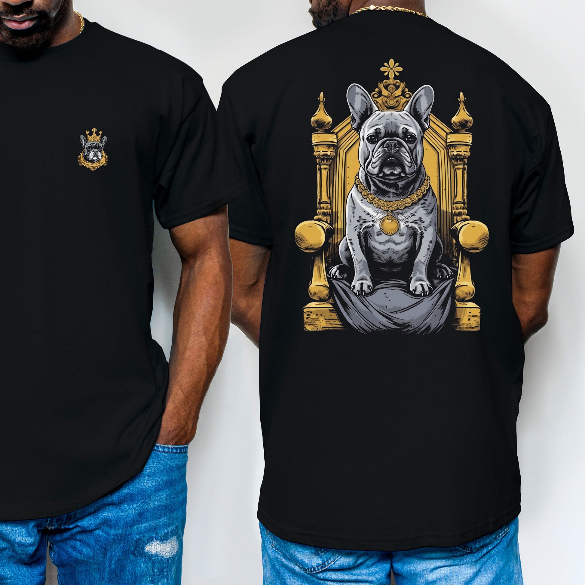 Royal Frenchie T-Shirt | Königliche Französische Bulldogge T-Shirt - CyberPete2077