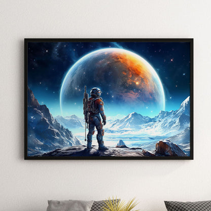 Einsamer Astronaut | Poster für Sci-Fi und Weltraum Fans