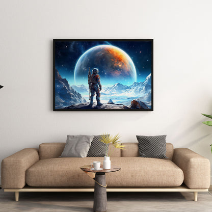 Einsamer Astronaut | Poster für Sci-Fi und Weltraum Fans