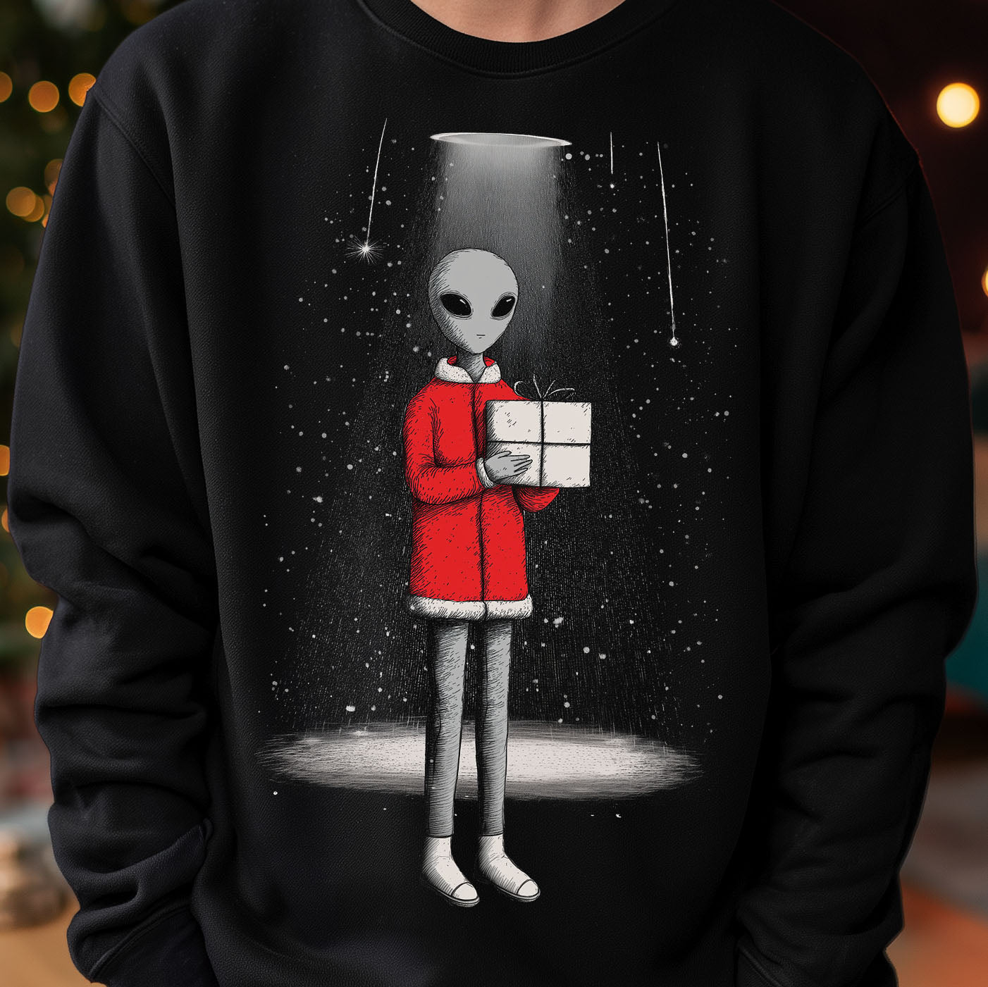 Alien Xmas Sweater – Kuscheliger Sci-Fi Weihnachtspullover