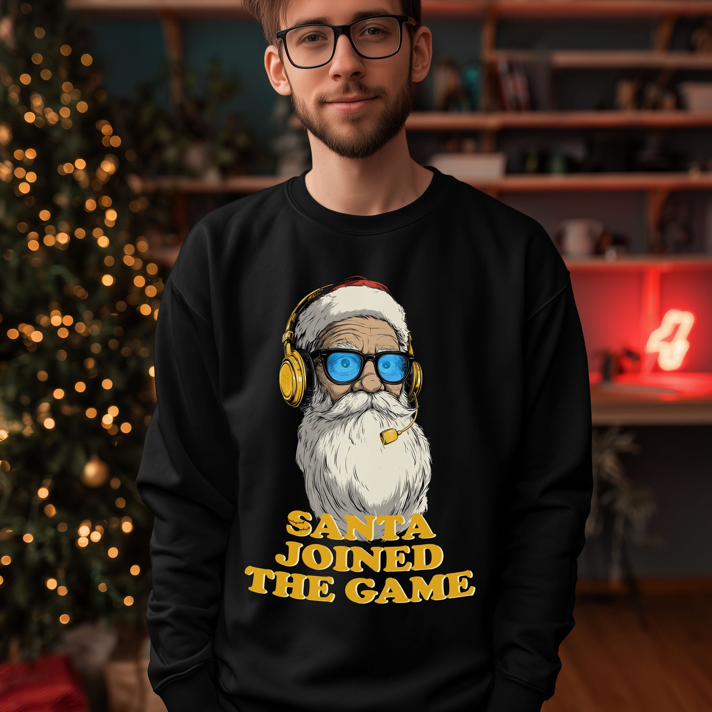 Santa joined the game – Gaming-Pullover für Weihnachten