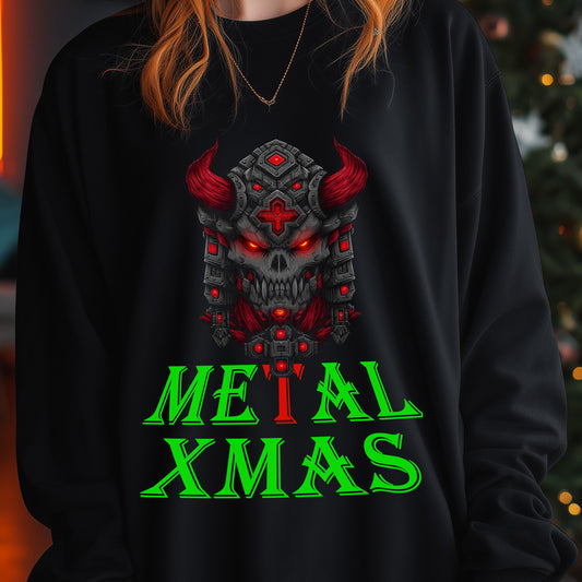 Metal Xmas – Dämonischer Weihnachts-Sweater für Metal-Fans
