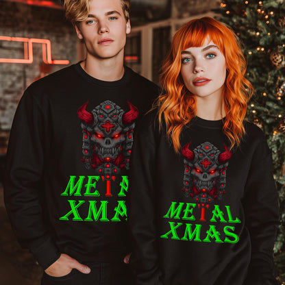 Metal Xmas – Dämonischer Weihnachts-Sweater für Metal-Fans