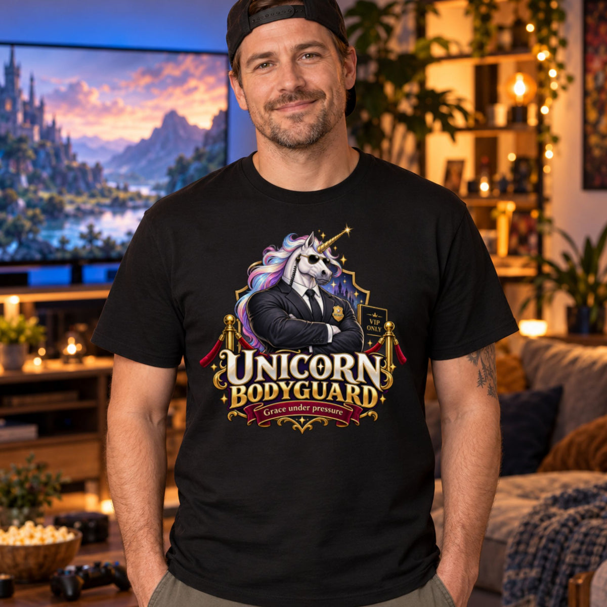 Unicorn Bodyguard T-Shirt | Geschenk für Security und Türsteher