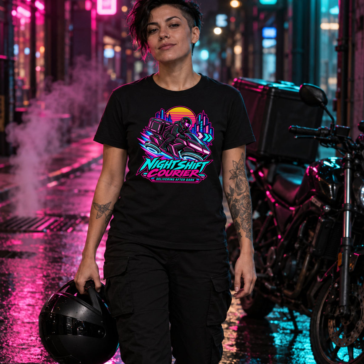 Nightshift Courier T-Shirt | Geschenk für Kuriere und Lieferfahrer