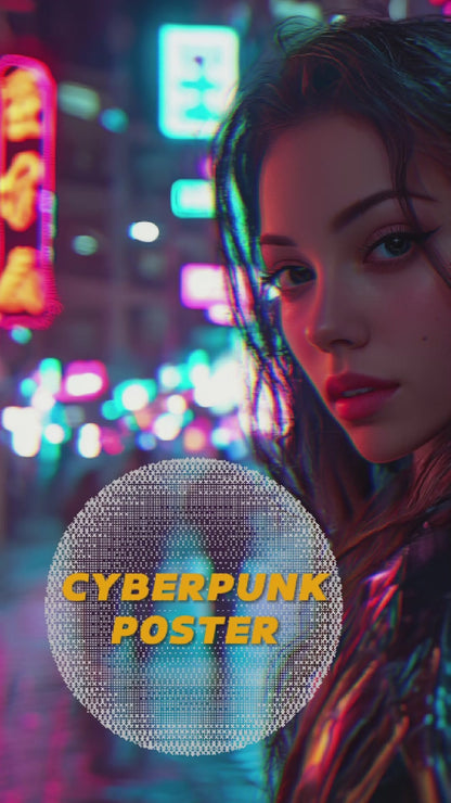 Cyberpunk Street-Fotografie Poster | Poster für Sci-Fi und Cyberpunk Fans