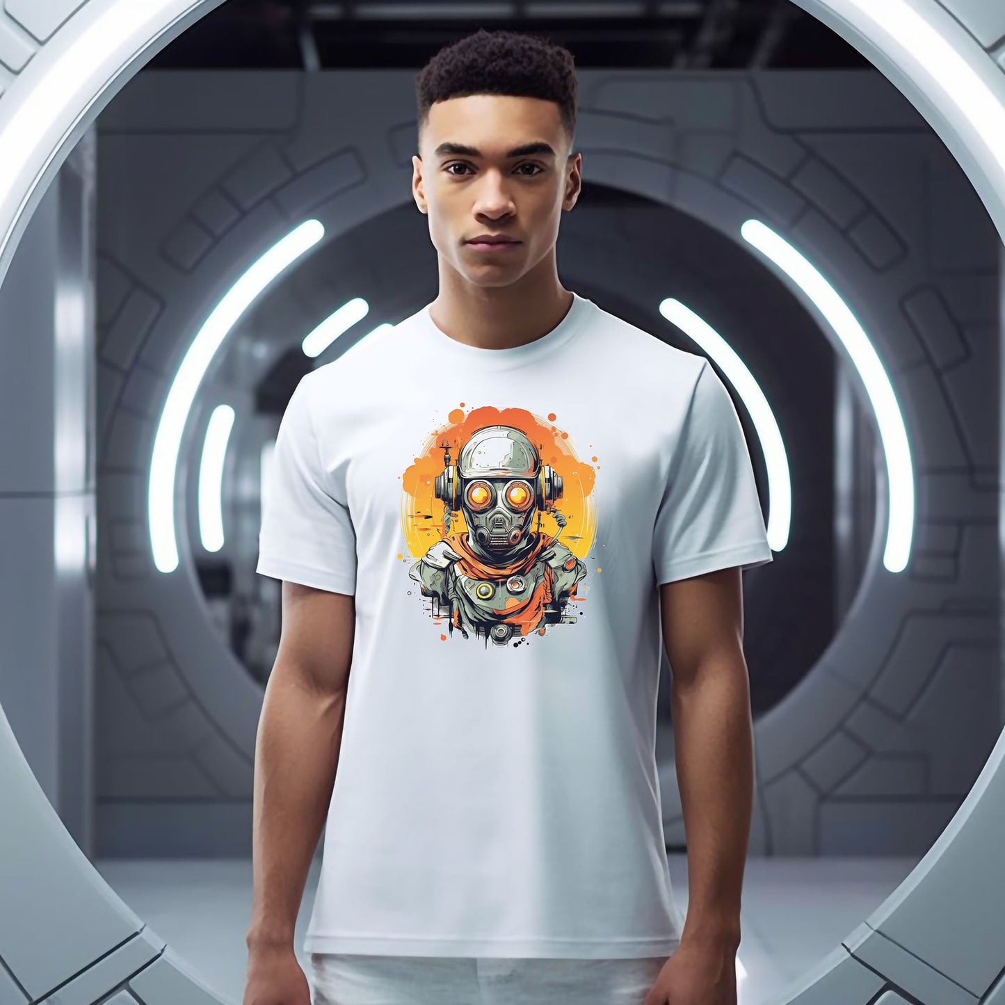 Retro Sci-Fi Helm T-Shirt | T-Shirt für Sci-Fi Fans